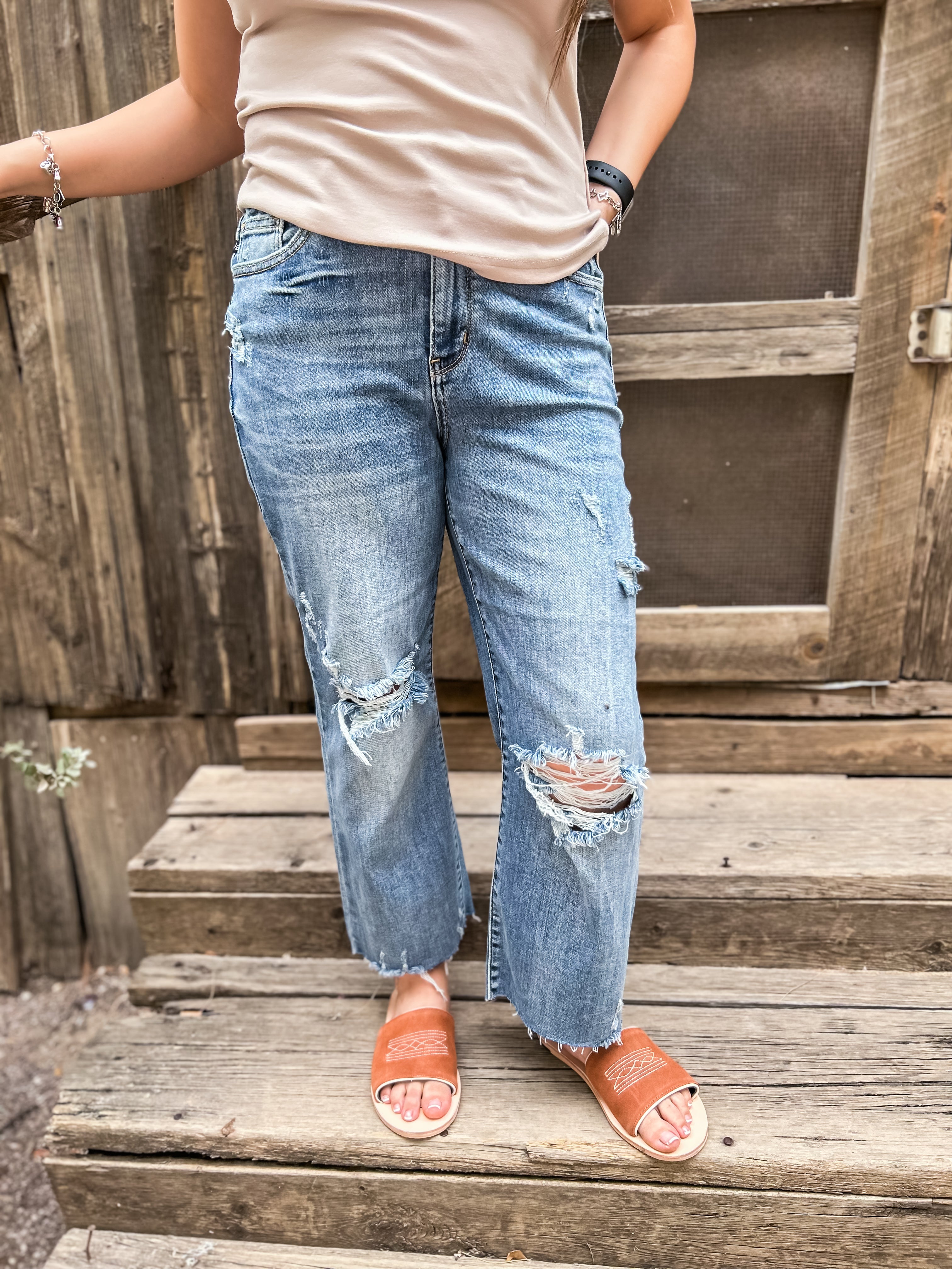 Judy B cropped wide leg