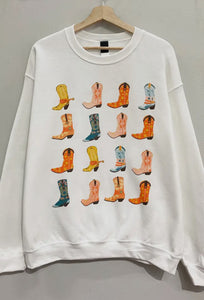 Cowgirl boots sweatshirt