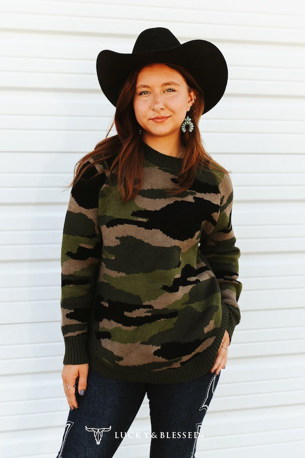 Cowgirl Camo Sweater