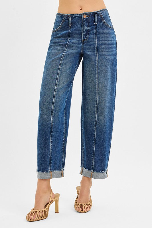 Cuffed Barrel Jean