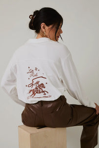 Let’s Ride Embroidered Shirt