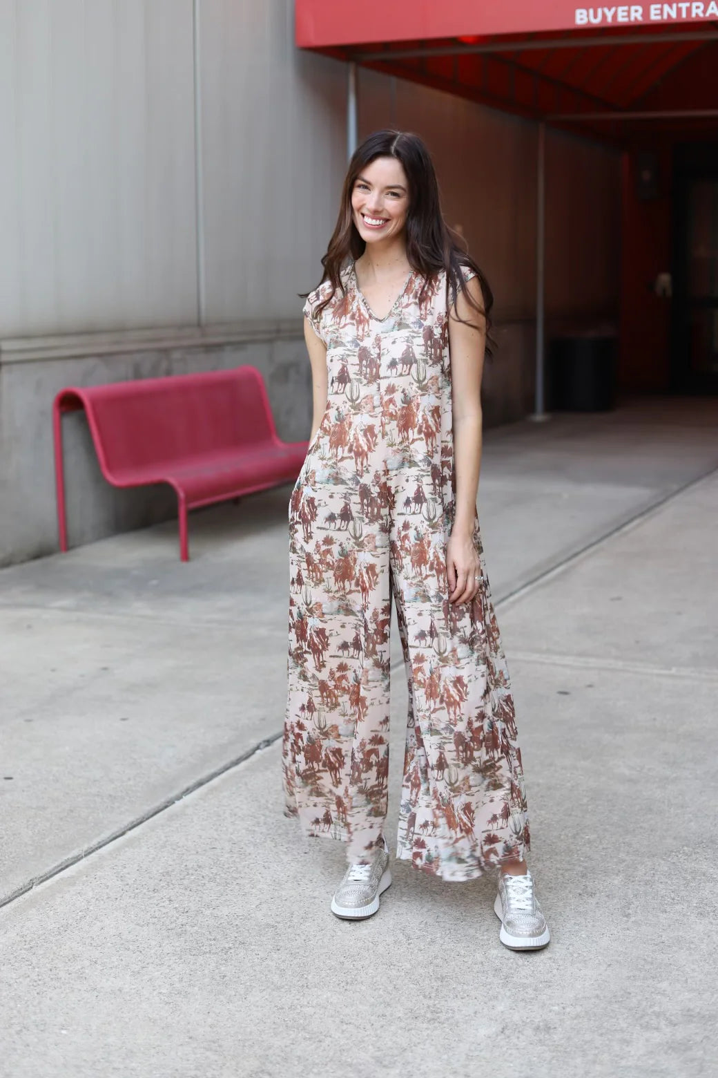 Cowboy Mesh Jumpsuit