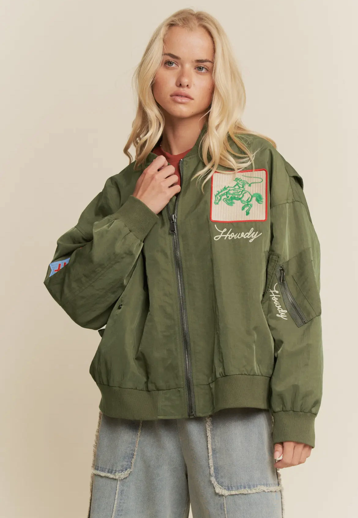 Rodeo Embroidered Bomber Jacket