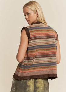 Striped Knit Vest