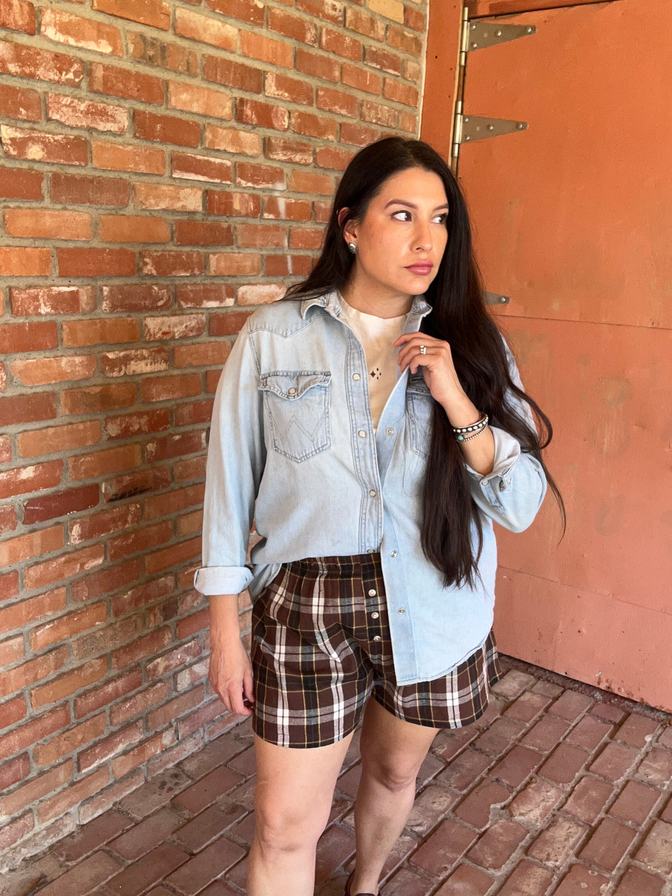 Flannel plaid boxer short