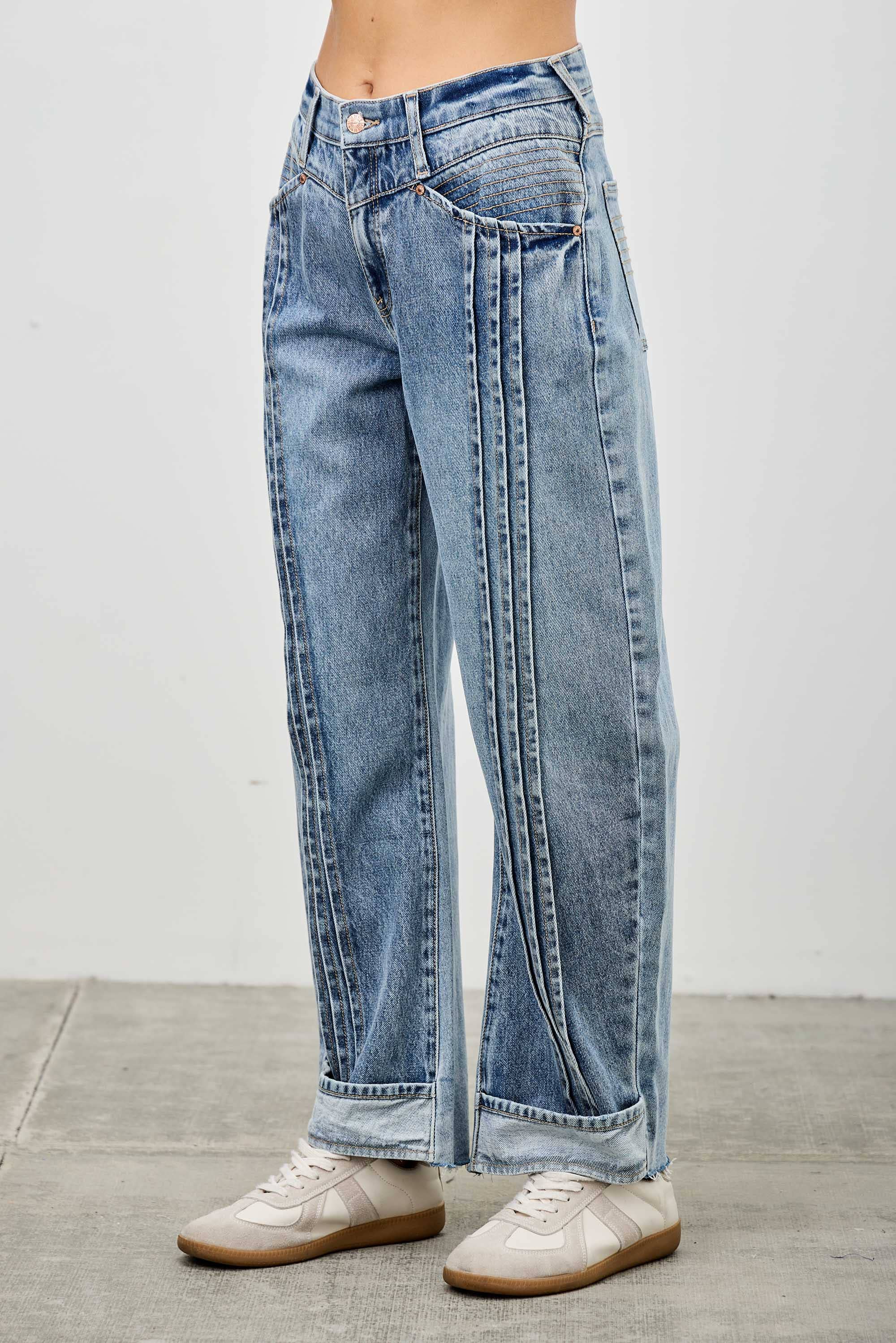 Pleated Barrel Jeans (available for preorder ships Oct 14)