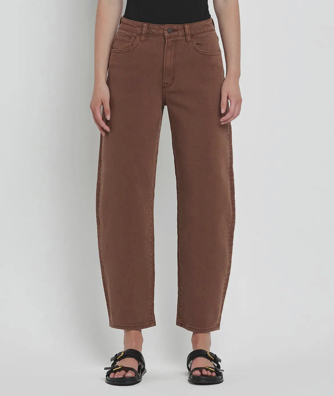Brown Slim Barrel Jean