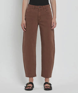 Brown Slim Barrel Jean