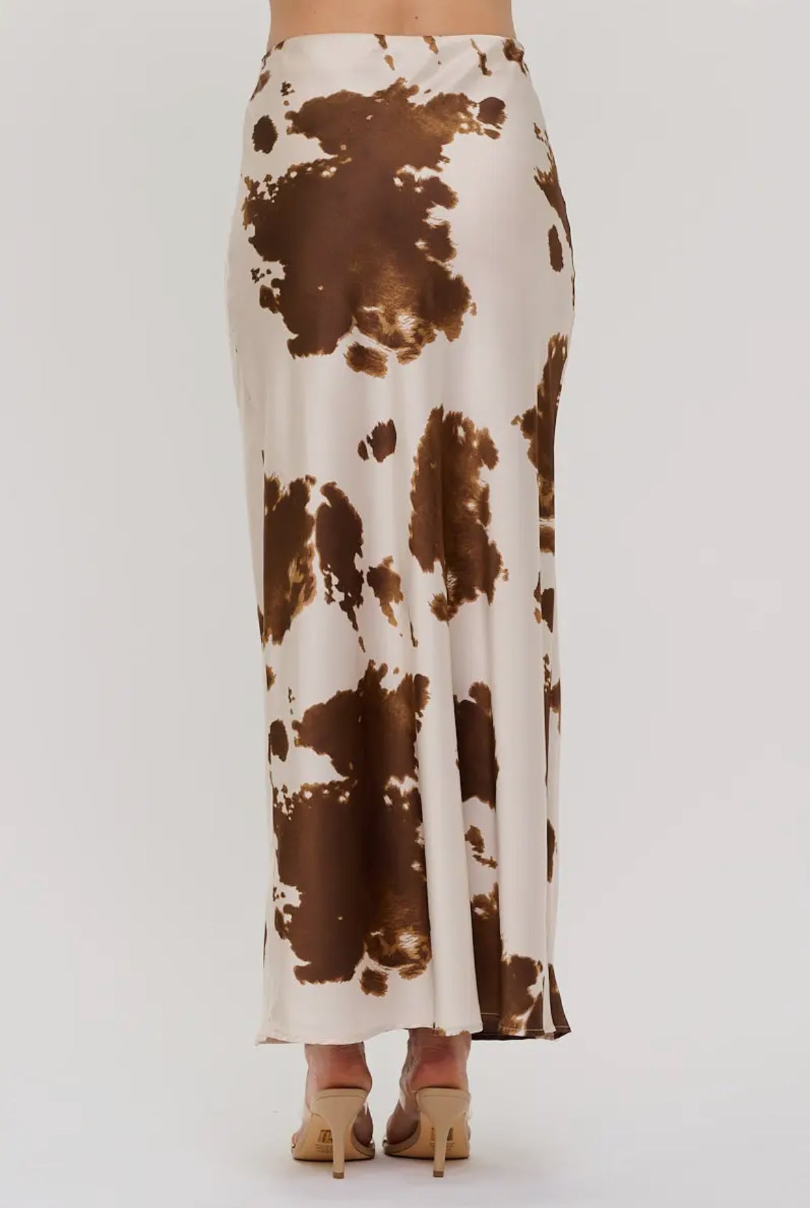 Cow Print Maxi Skirt
