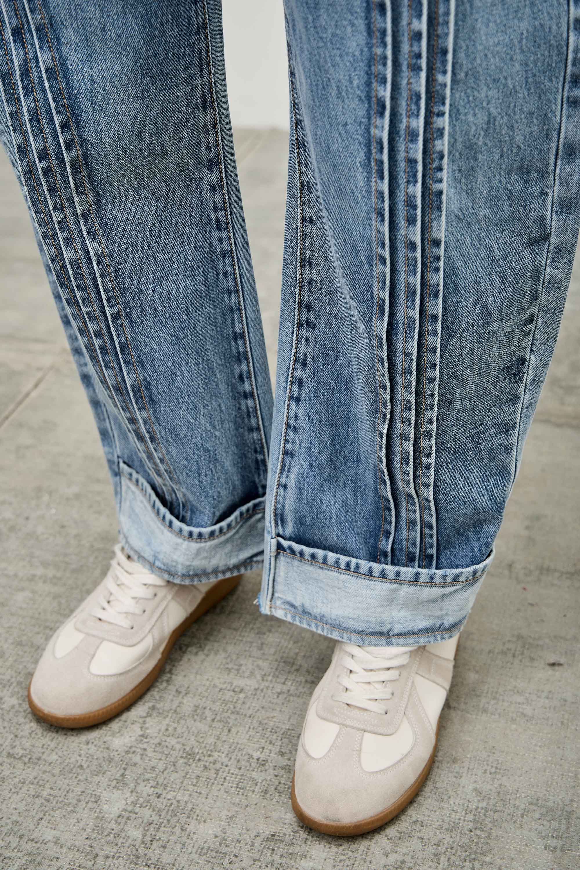 Pleated Barrel Jeans (available for preorder ships Oct 14)