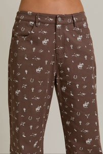 Cowboy wide leg pant