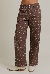 Cowboy wide leg pant