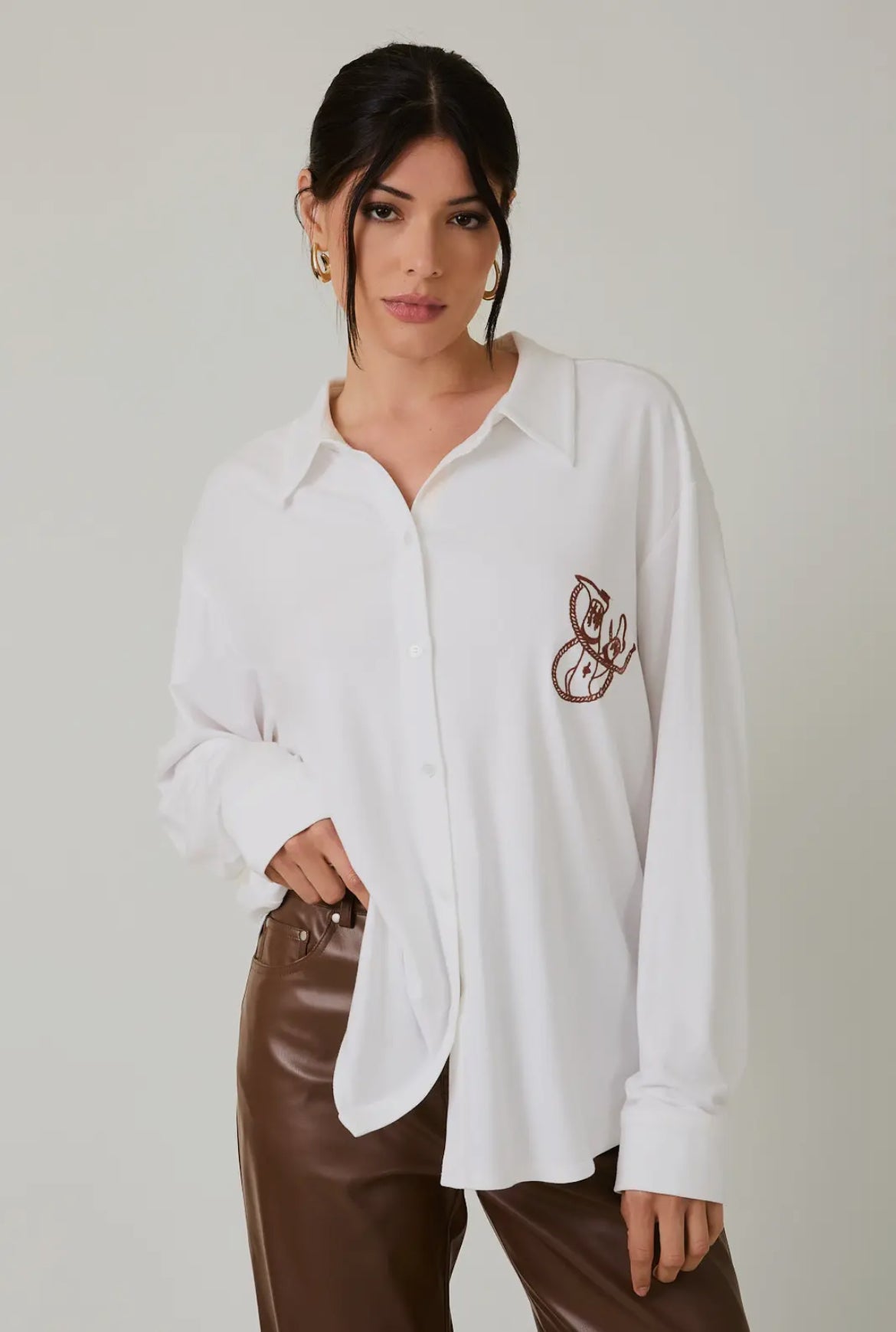 Let’s Ride Embroidered Shirt