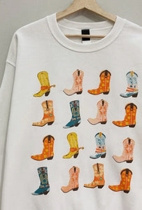 Cowgirl boots sweatshirt
