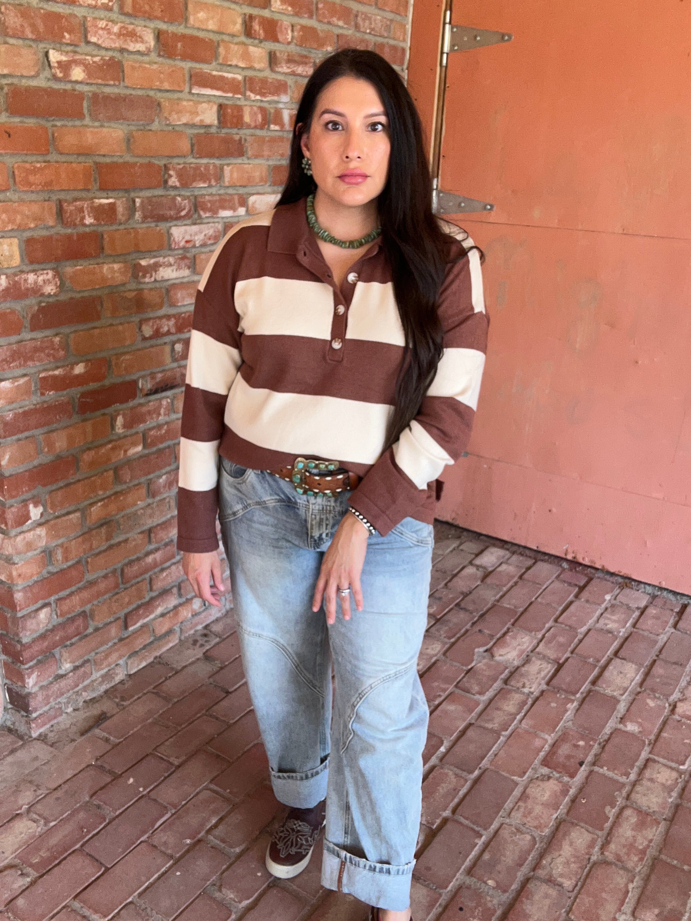 Rugby Knit Sweater Top