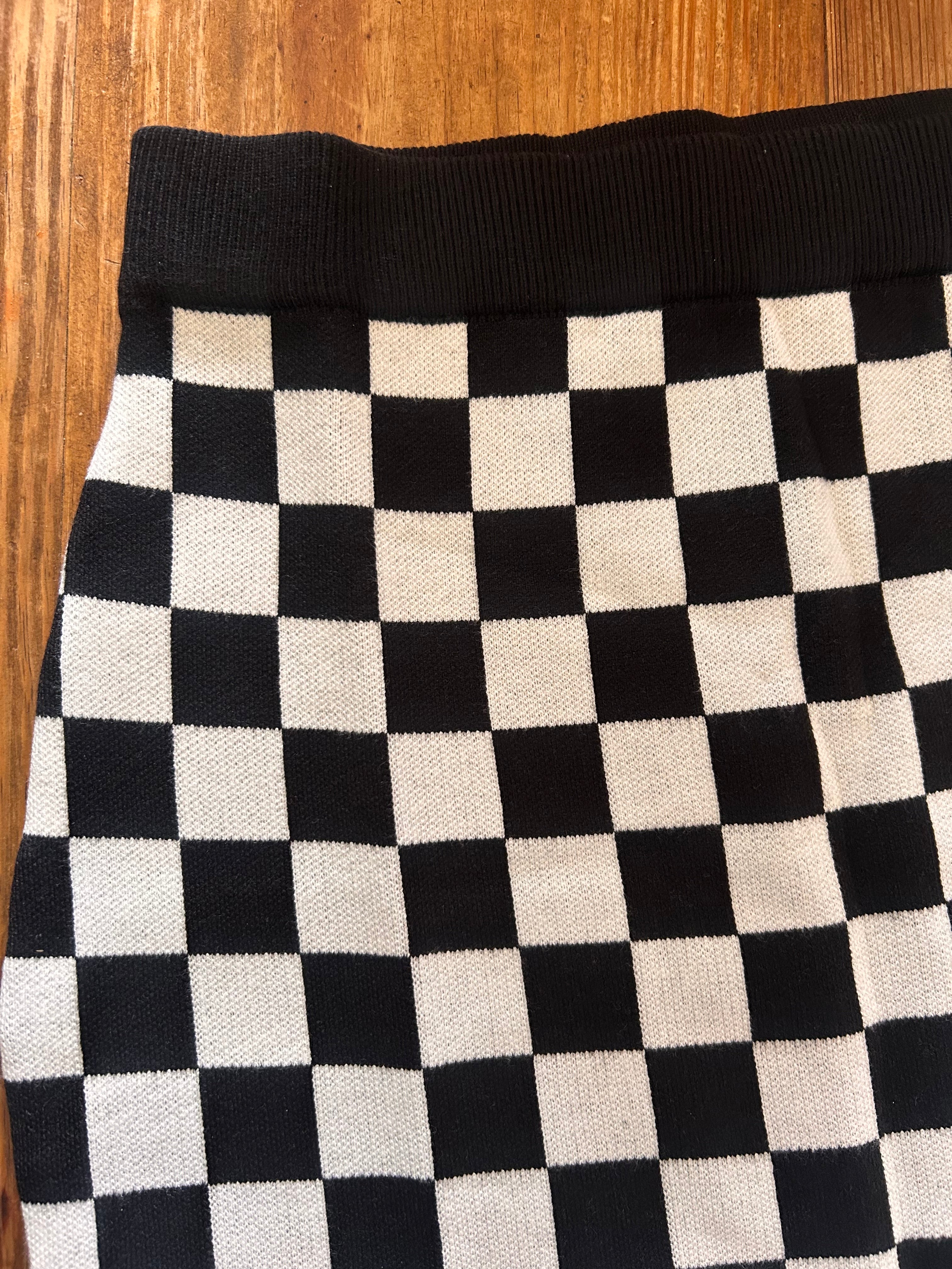 Checkered print skirt