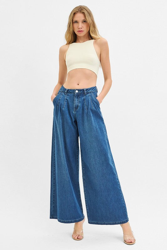 RISEN denim knit trouser