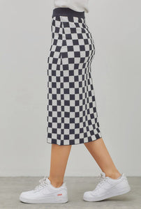Checkered print skirt