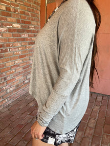Gray Knit Dolman Top