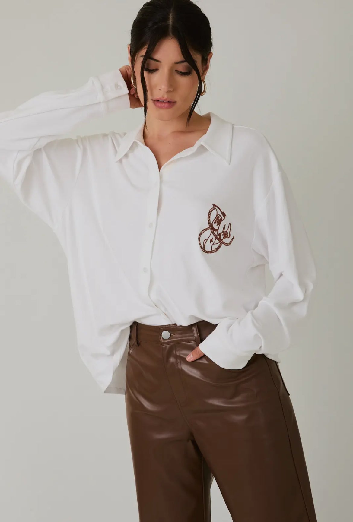 Let’s Ride Embroidered Shirt