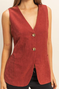 Rust Tailored Vest