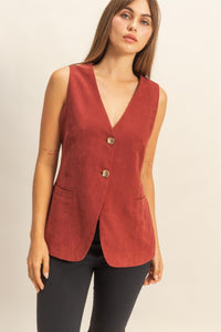 Rust Tailored Vest