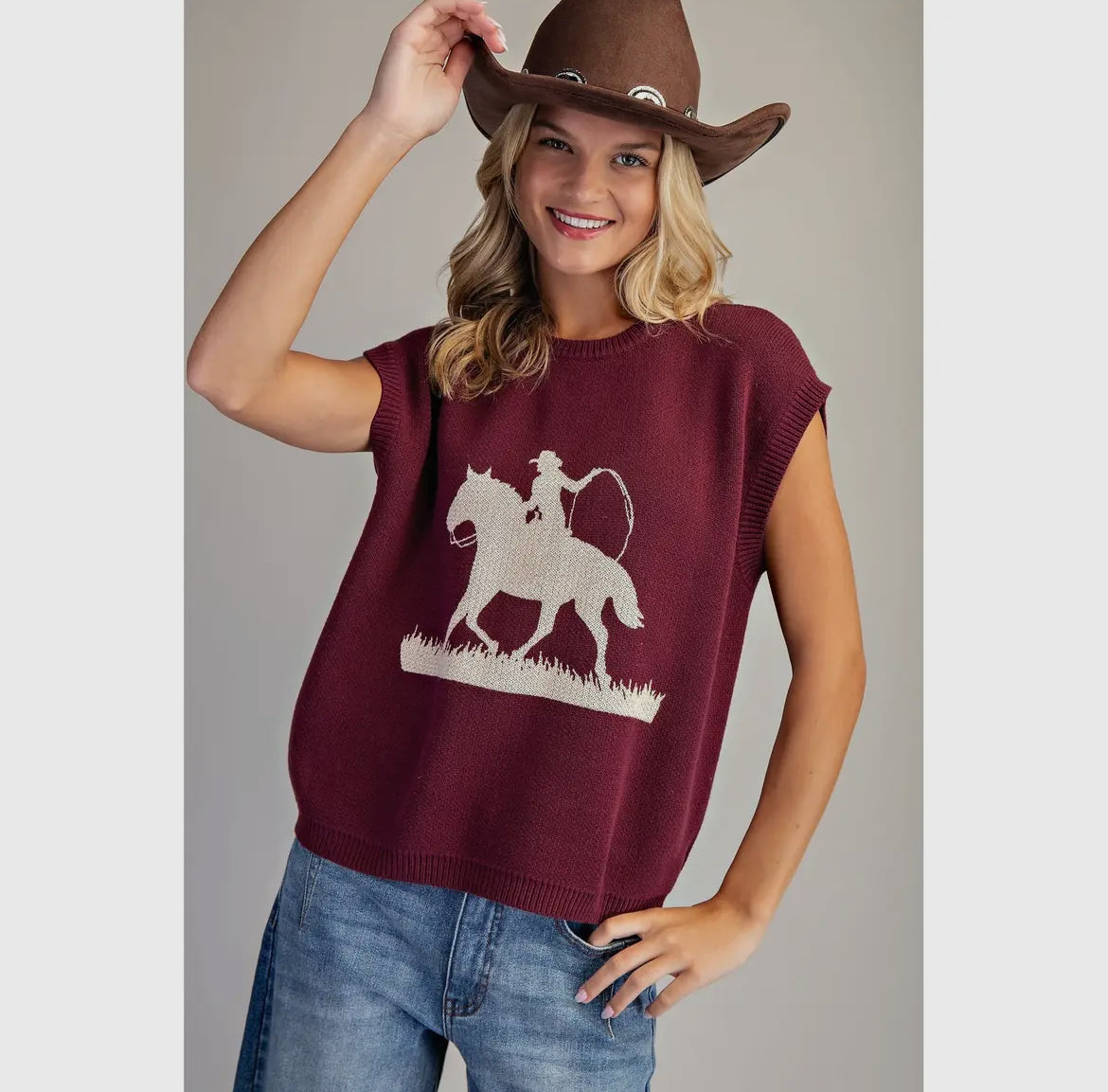 Roping Around Sweater Top