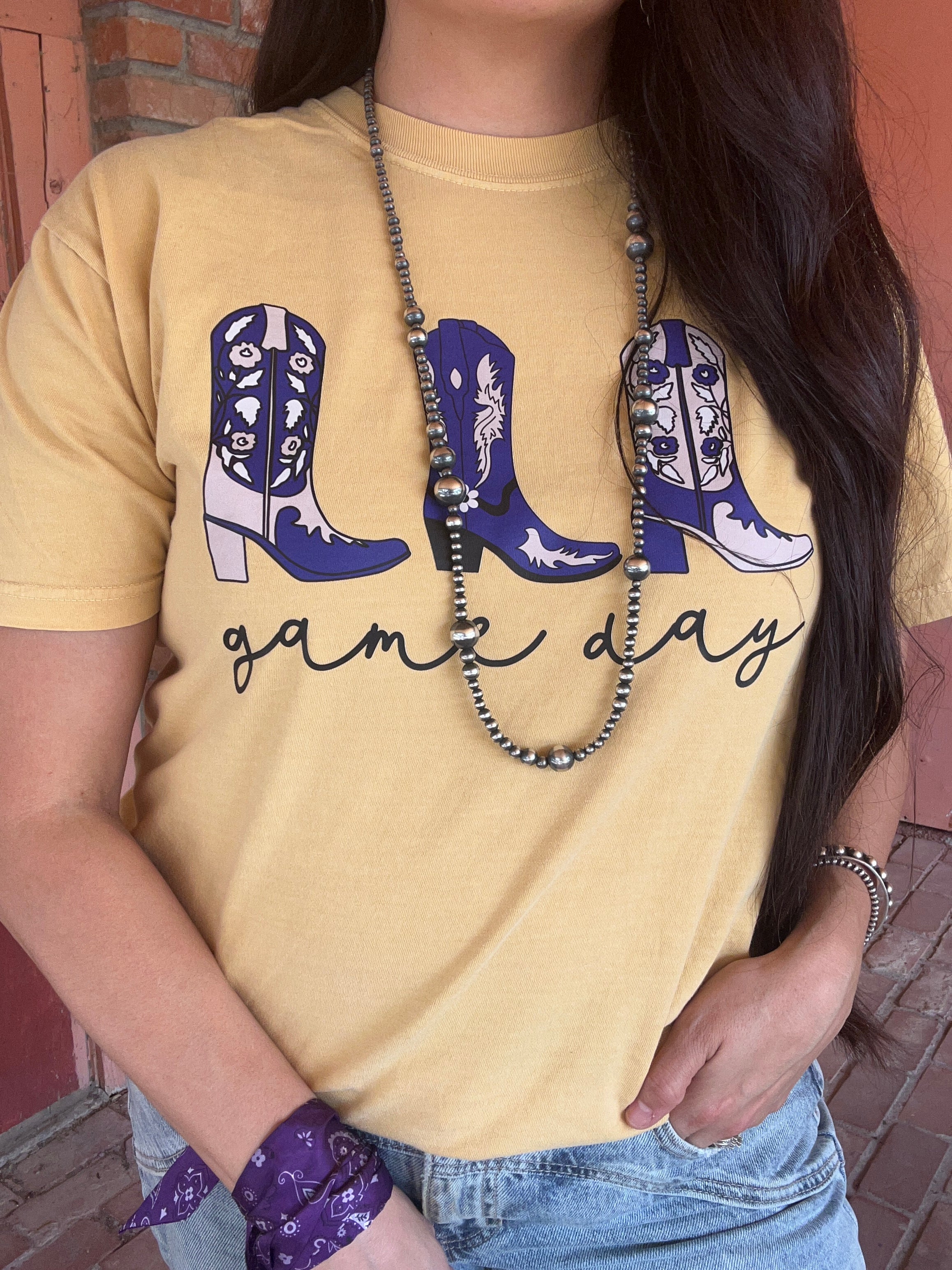 Game day western boots tee arrives