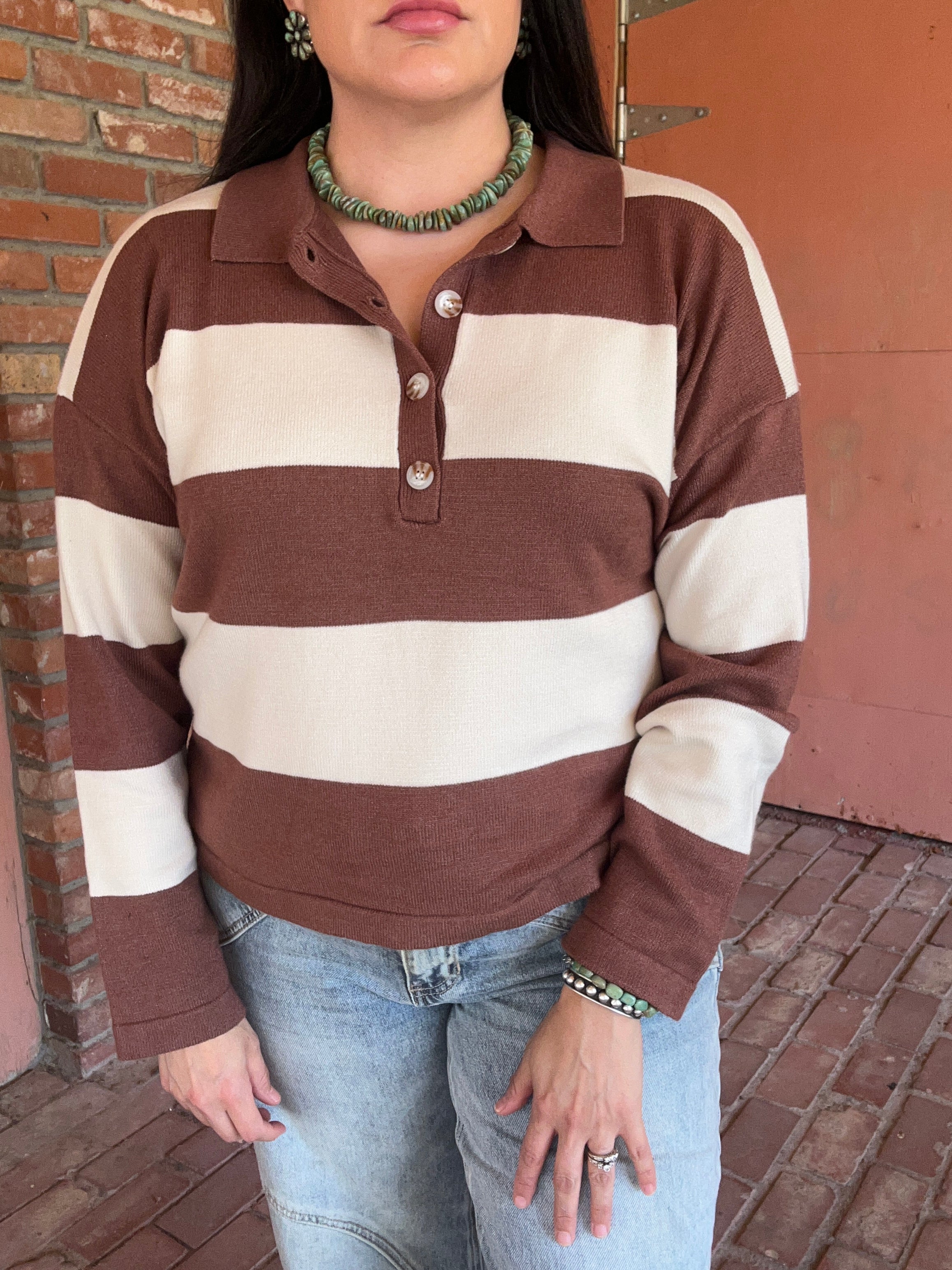 Rugby Knit Sweater Top