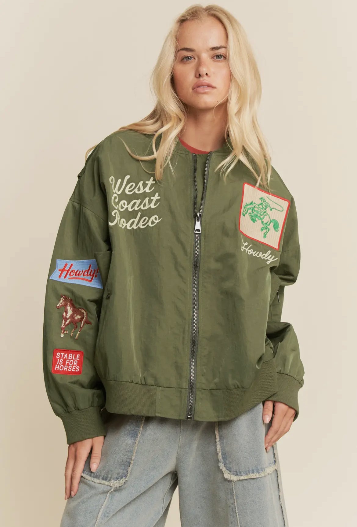 Rodeo Embroidered Bomber Jacket