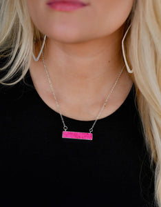 Pink Bar Necklace