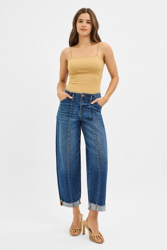 Cuffed Barrel Jean