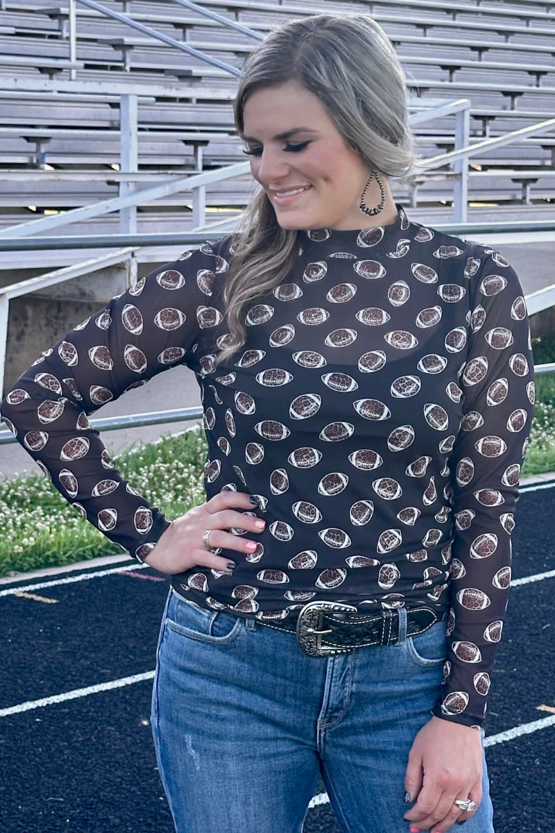 Girls of fall mesh top