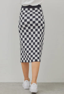 Checkered print skirt