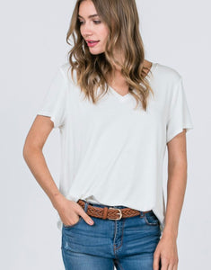The Paige Basic Top in Ivory