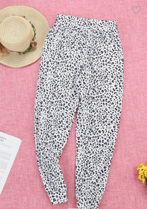 Light Grey Leopard Joggers