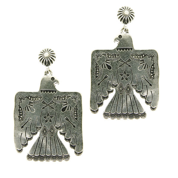 Silver Navajo Bird Earrings