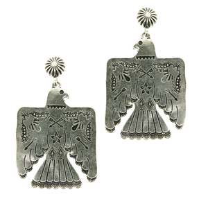 Silver Navajo Bird Earrings