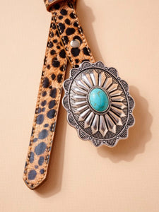 Animal Print Concho Belt