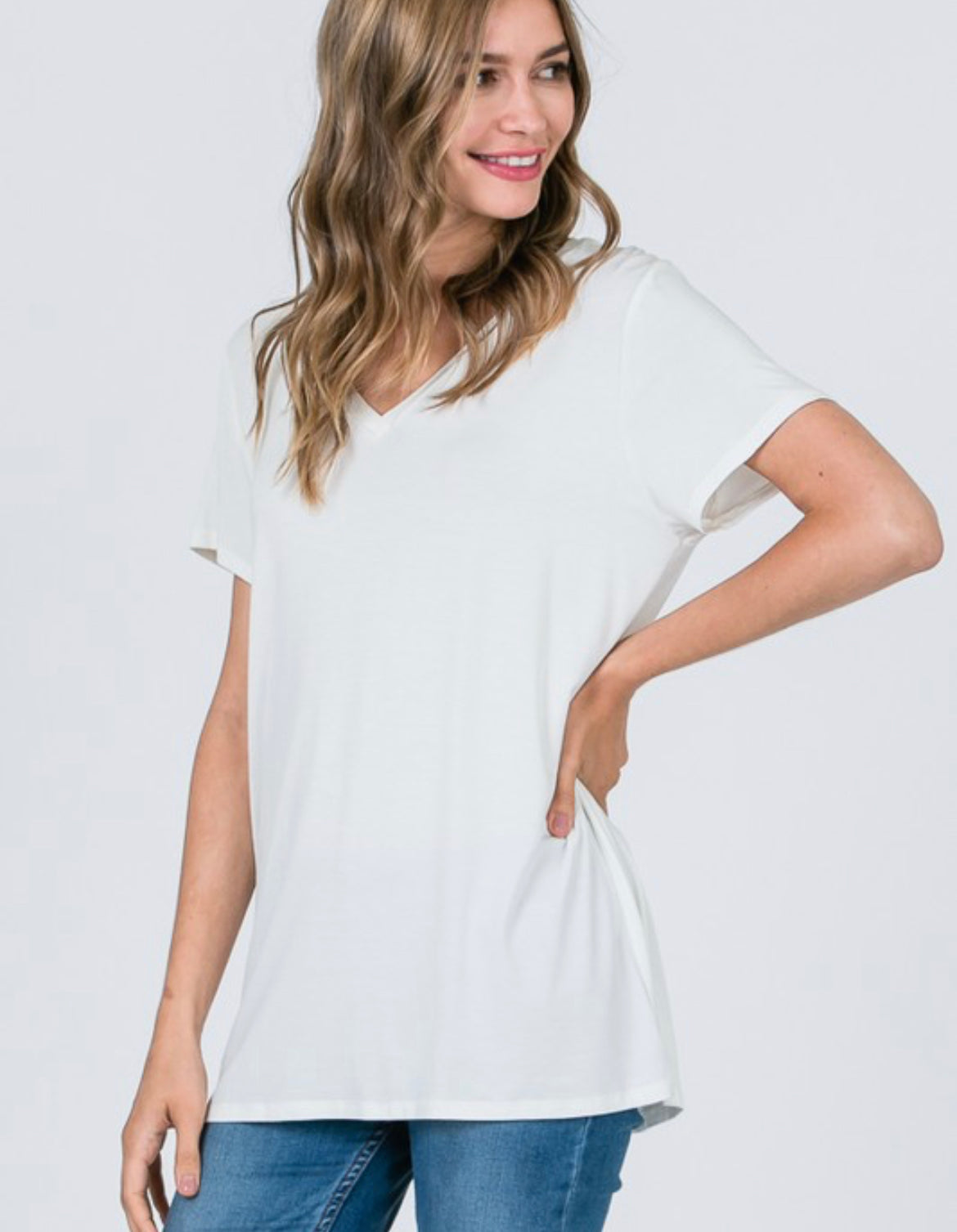 The Paige Basic Top in Ivory