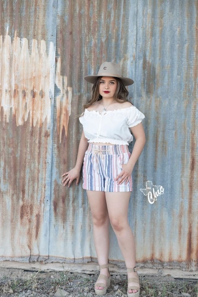 Woven cute crop top