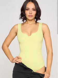 The Punchy Bodysuit in Lime