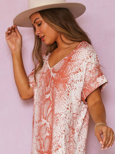 Tan Snake Print Maxi