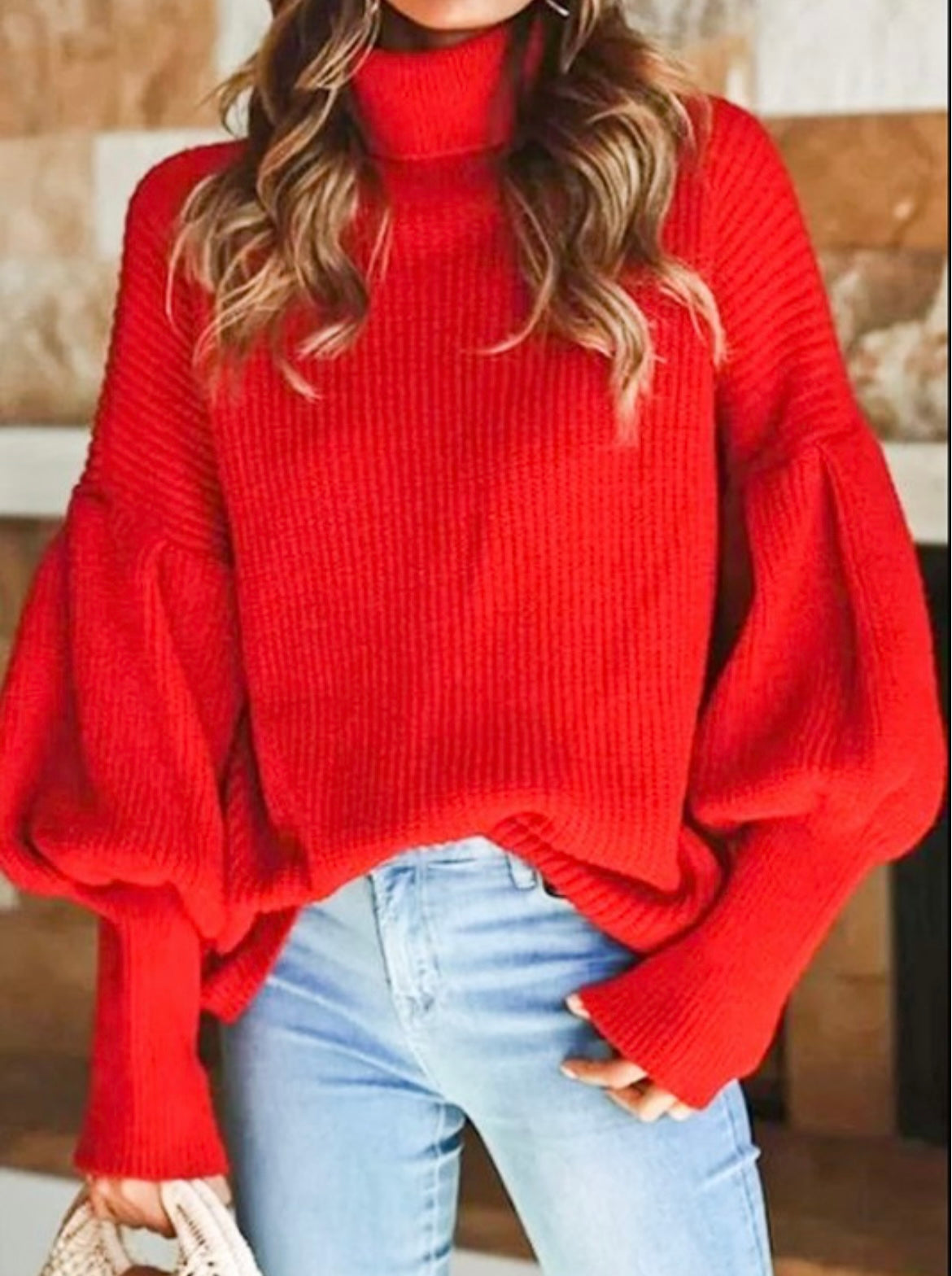 Lady In Red Sweater