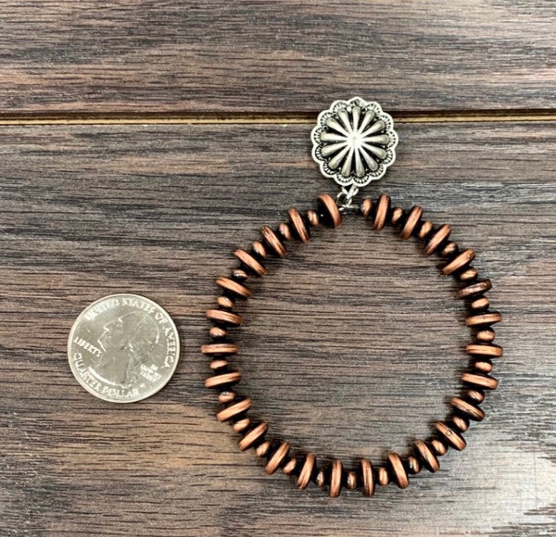 The Ashley earrings in copper