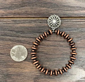 The Ashley earrings in copper