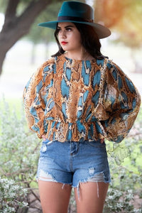 Teal Dolman Sleeve Top
