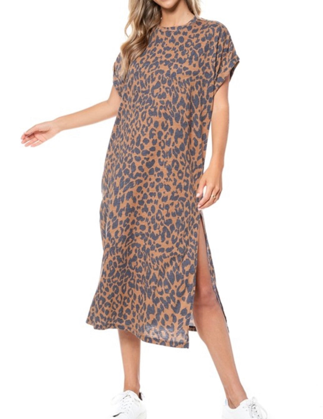 Leopard T-shirt Dress