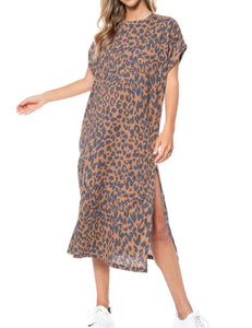 Leopard T-shirt Dress