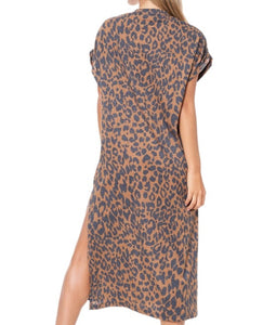 Leopard T-shirt Dress